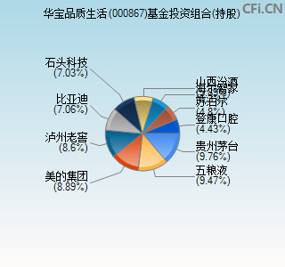 000867基金投资组合(持股)图