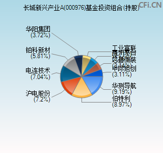 000976基金投资组合(持股)图