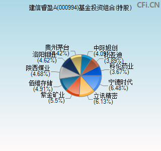 000994基金投资组合(持股)图