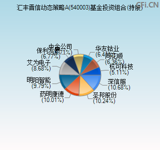 540003基金投资组合(持股)图