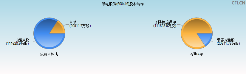 湘电股份(600416)股本结构图