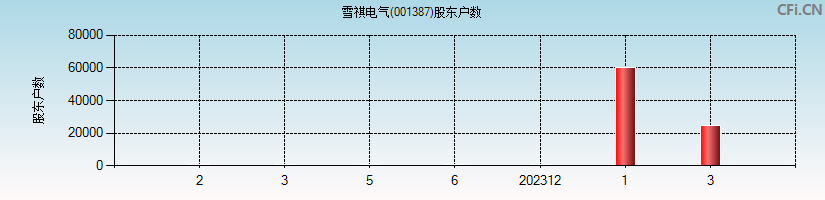 雪祺电气(001387)股东户数图
