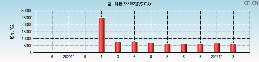 巨一科技(688162)股东户数图