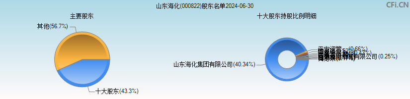 山东海化(000822)主要股东图