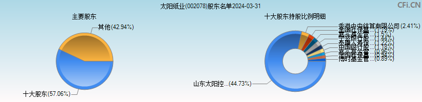 太阳纸业(002078)主要股东图