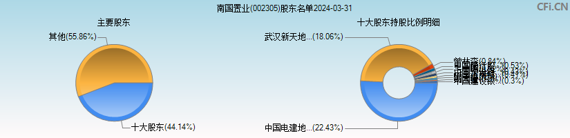 南国置业(002305)主要股东图