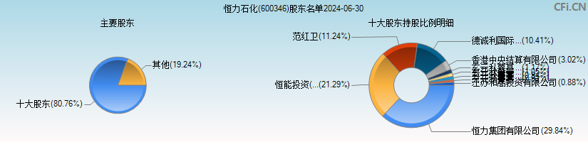 恒力石化(600346)主要股东图