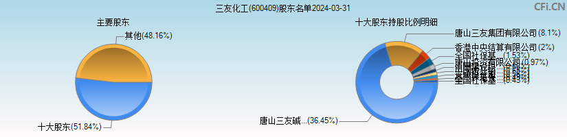 三友化工(600409)主要股东图
