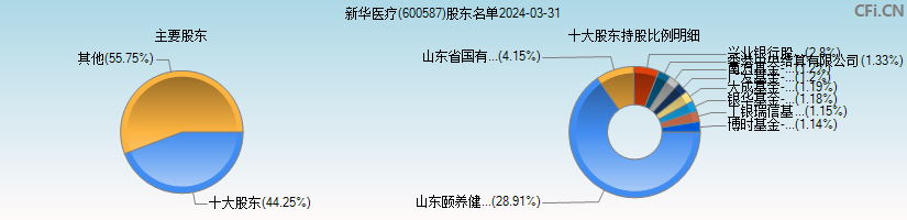 新华医疗(600587)主要股东图