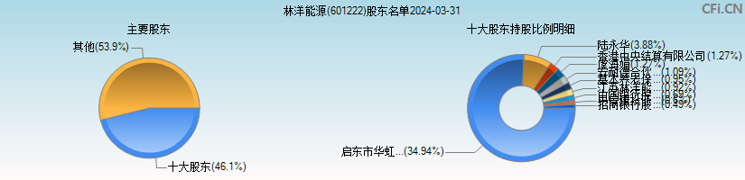 林洋能源(601222)主要股东图