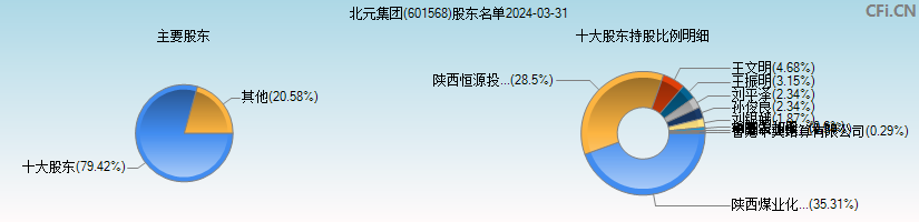 北元集团(601568)主要股东图