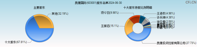 奥康国际(603001)主要股东图