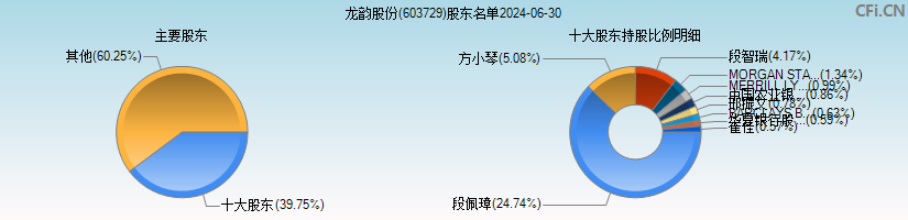 龙韵股份(603729)主要股东图