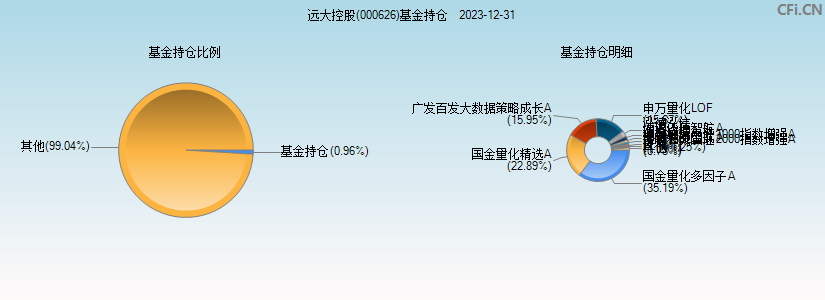 远大控股(000626)基金持仓图