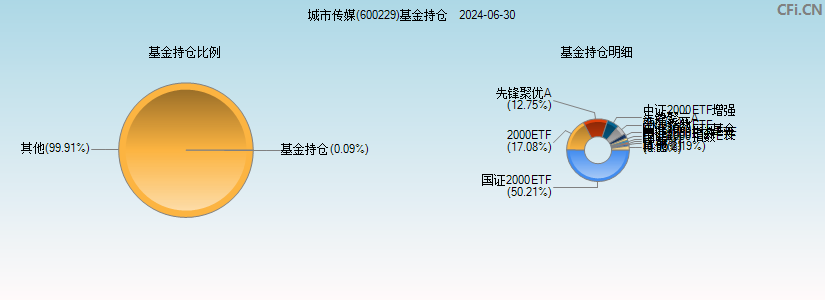 城市传媒(600229)基金持仓图