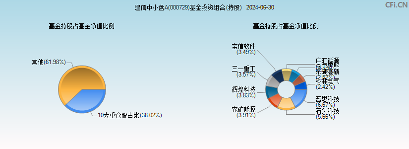 建信中小盘A(000729)基金投资组合(持股)图