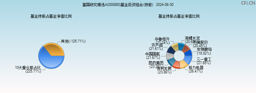 富国研究精选A(000880)基金投资组合(持股)图