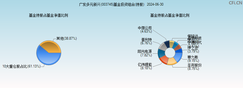 广发多元新兴(003745)基金投资组合(持股)图