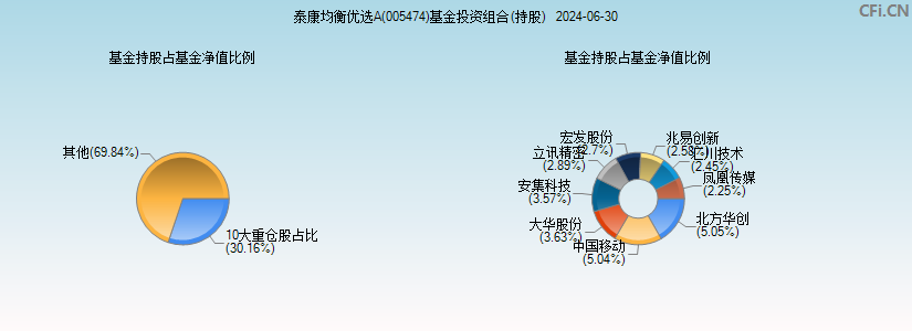 泰康均衡优选A(005474)基金投资组合(持股)图