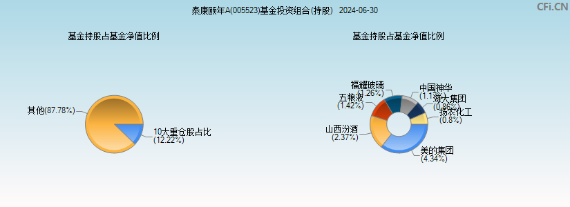 泰康颐年A(005523)基金投资组合(持股)图