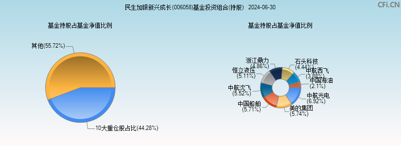 民生加银新兴成长(006058)基金投资组合(持股)图