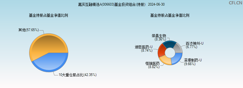 嘉实互融精选A(006603)基金投资组合(持股)图