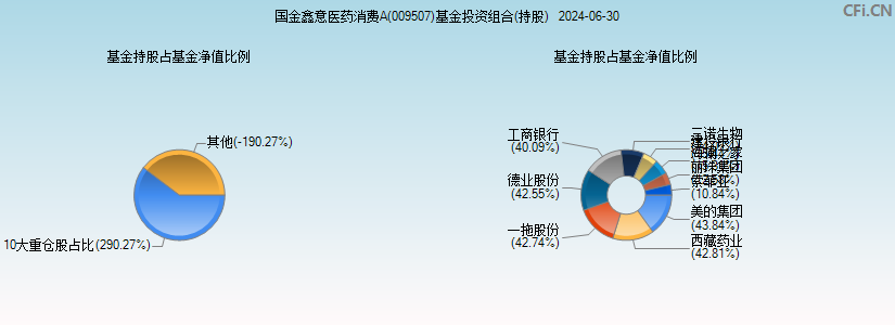 国金鑫意医药消费A(009507)基金投资组合(持股)图