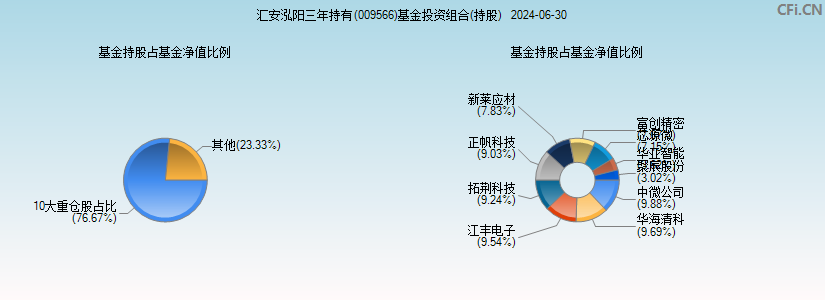 汇安泓阳三年持有(009566)基金投资组合(持股)图