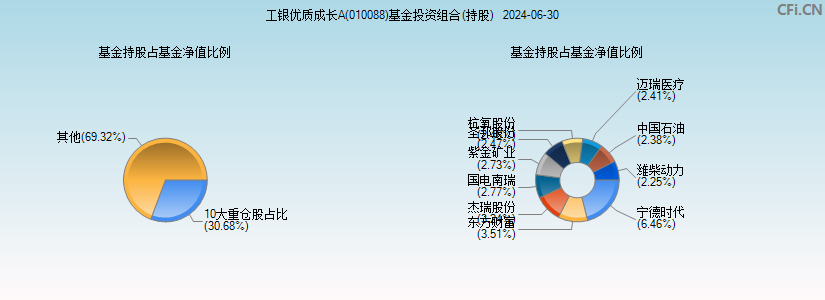 工银优质成长A(010088)基金投资组合(持股)图