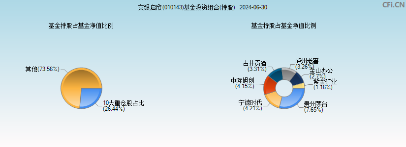 交银启欣(010143)基金投资组合(持股)图