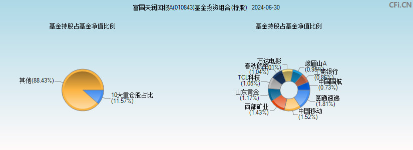 富国天润回报A(010843)基金投资组合(持股)图