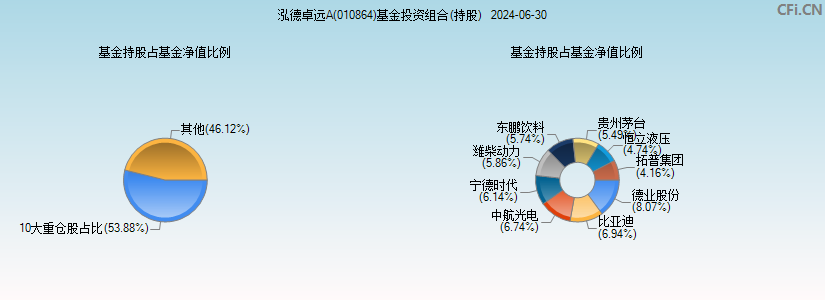 泓德卓远A(010864)基金投资组合(持股)图