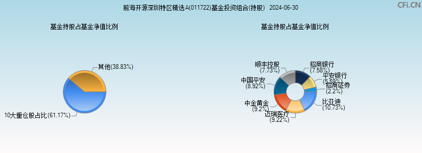 前海开源深圳特区精选A(011722)基金投资组合(持股)图