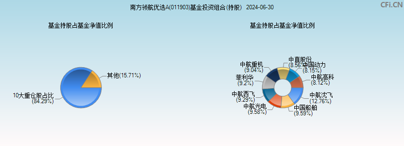 南方领航优选A(011903)基金投资组合(持股)图