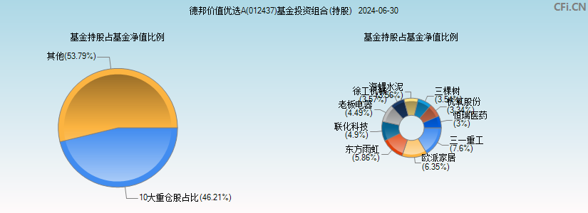 德邦价值优选A(012437)基金投资组合(持股)图