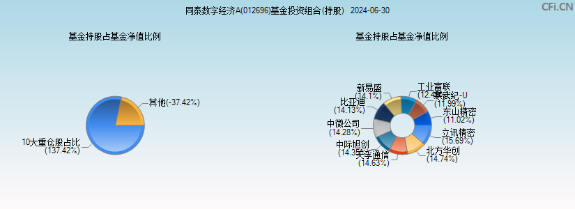 同泰数字经济A(012696)基金投资组合(持股)图