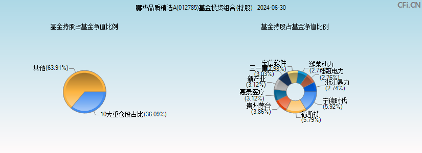 鹏华品质精选A(012785)基金投资组合(持股)图