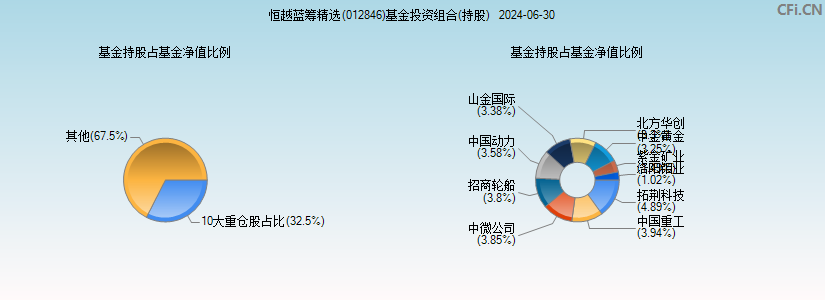 恒越蓝筹精选(012846)基金投资组合(持股)图