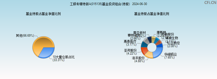 工银专精特新A(015135)基金投资组合(持股)图