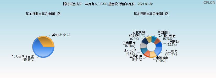 博时卓远成长一年持有A(016336)基金投资组合(持股)图