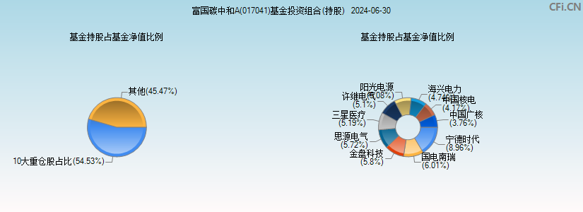 富国碳中和A(017041)基金投资组合(持股)图