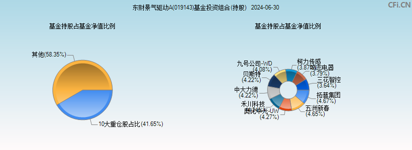 西藏东财景气驱动A(019143)基金投资组合(持股)图