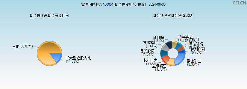 富国可转债A(100051)基金投资组合(持股)图