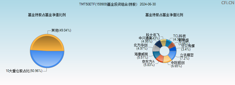 TMT50ETF(159909)基金投资组合(持股)图