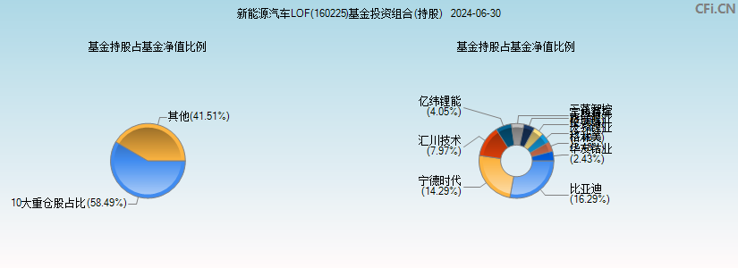 新能源汽车LOF(160225)基金投资组合(持股)图