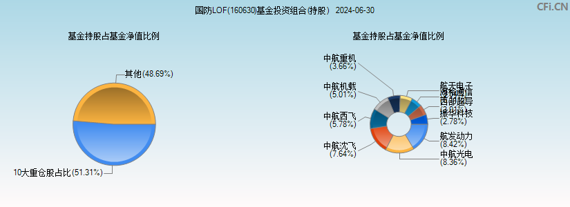 国防LOF(160630)基金投资组合(持股)图