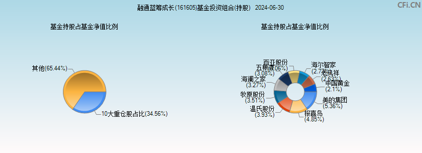 融通蓝筹成长(161605)基金投资组合(持股)图