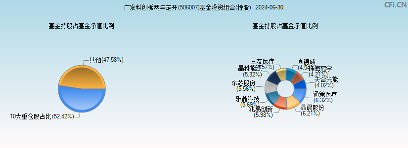 广发科创板(506007)基金投资组合(持股)图