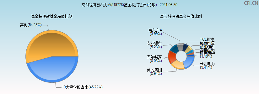 交银经济新动力A(519778)基金投资组合(持股)图