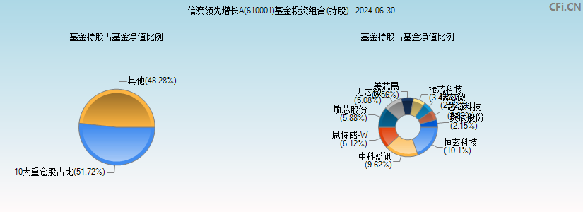 信澳领先增长A(610001)基金投资组合(持股)图